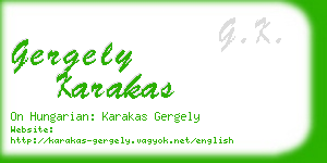 gergely karakas business card